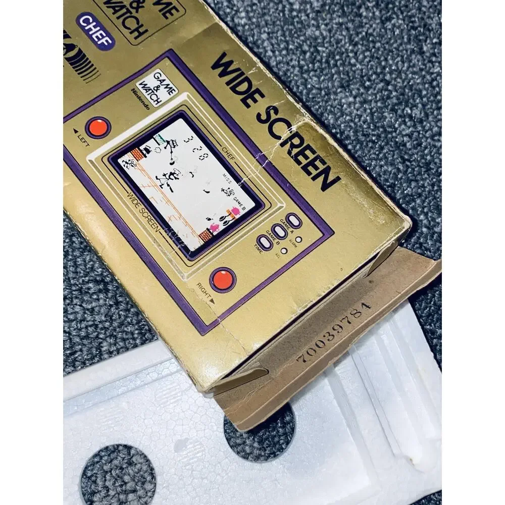 Nintendo GAME & WATCH Chef Handheld Console Retro 1981 Electronic Vintage Box